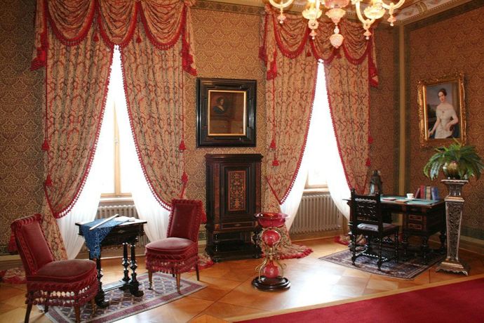 Blick in das Damenzimmer